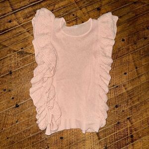Morley kids shimmery blush ruffled sleeveless size 16 top